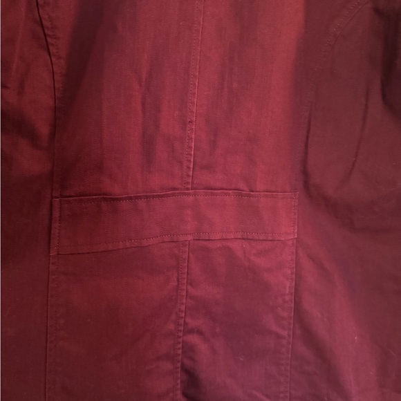 Christopher & Banks Maroon Jacket with Dark Brown corduroy Collar xl - Picture 11 of 12